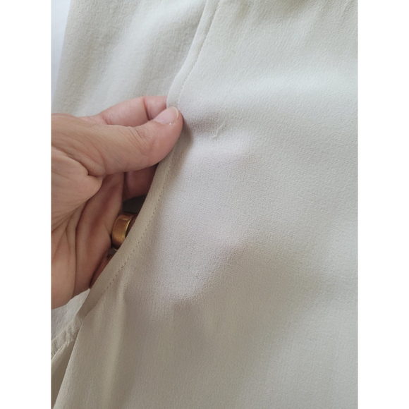 Eileen Fisher Sand Silk Sleevless Georgette Crepe Size XS $218 - Picture 8 of 9